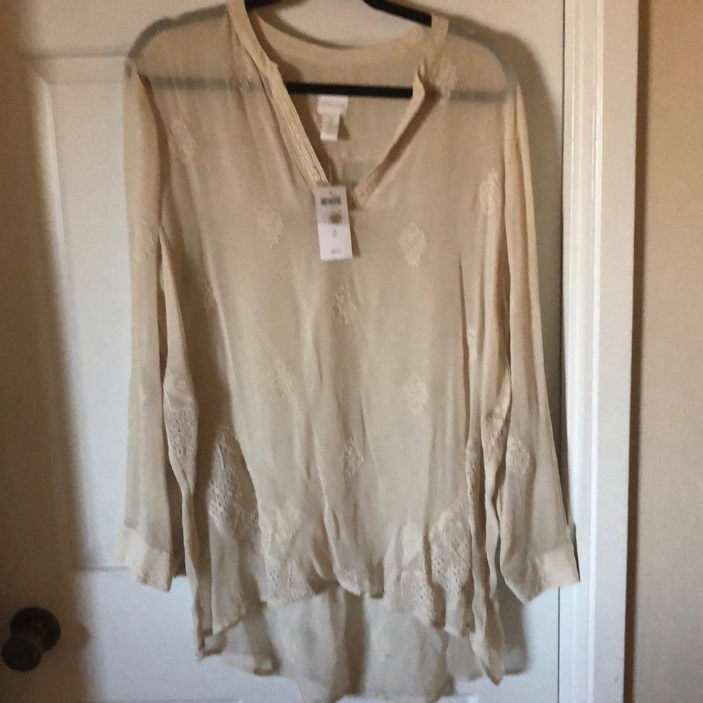 Brand new sheer pull over blouse